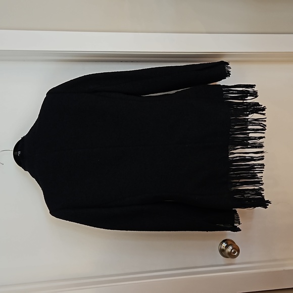 VINTAGE MALENE BIRGER FRINGED LINEN BLEND  BLAZER - Picture 4 of 16